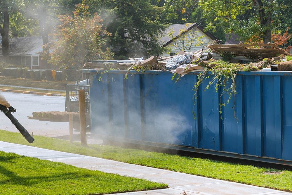 Dumpster for Landscaping Projects